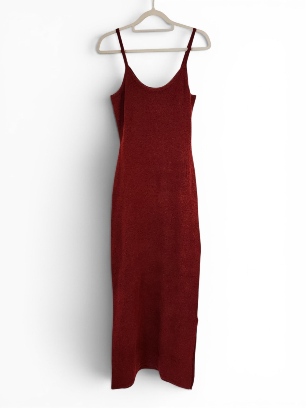 Rhythm. Burgundy Knit Maxi Slip Dress Size Small
